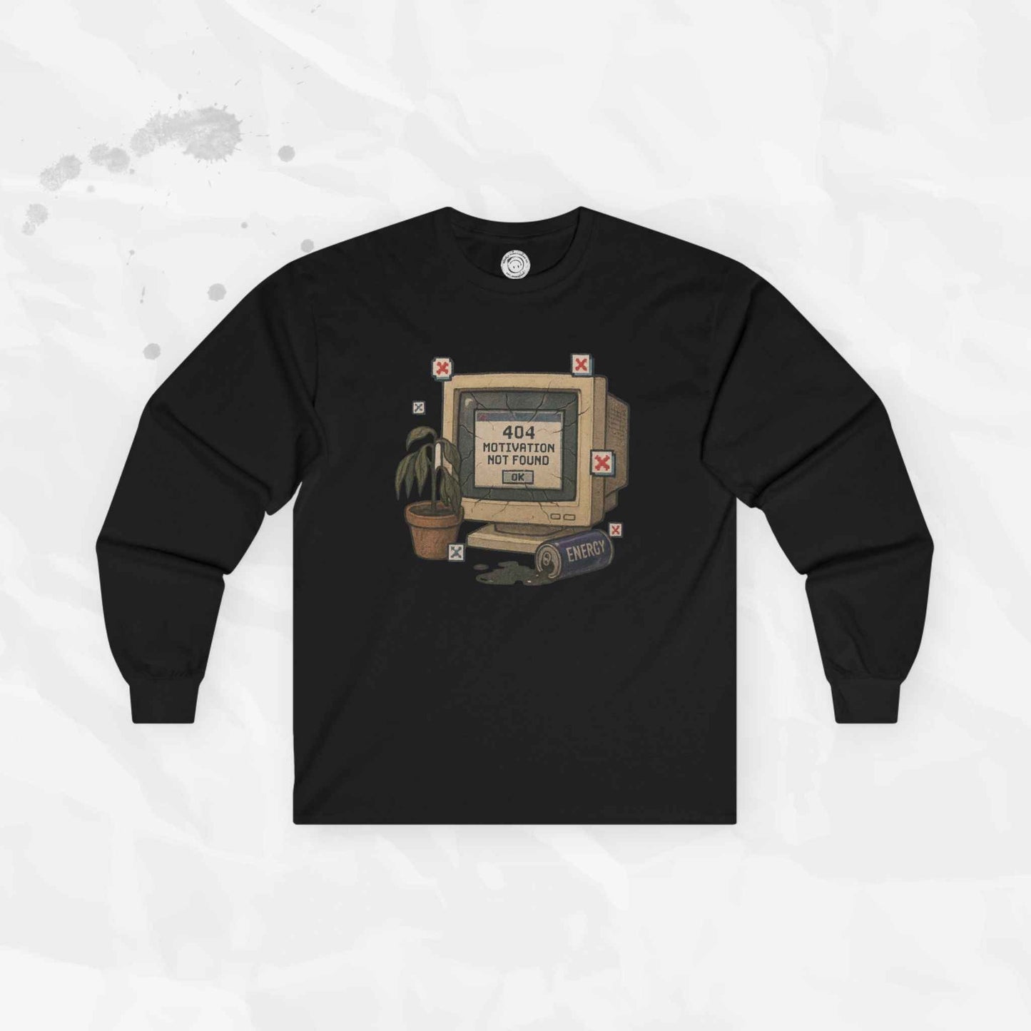 404: Motivation Not Found - Long Sleeve T-Shirt