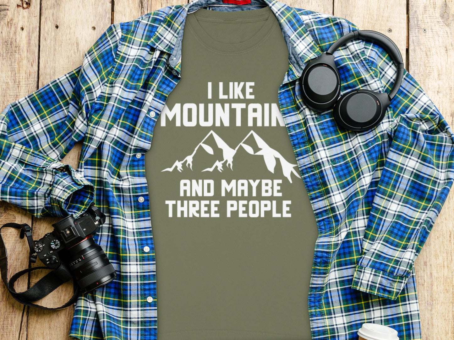 I Like Mountains And Maybe Three People Long Sleeve T-Shirt