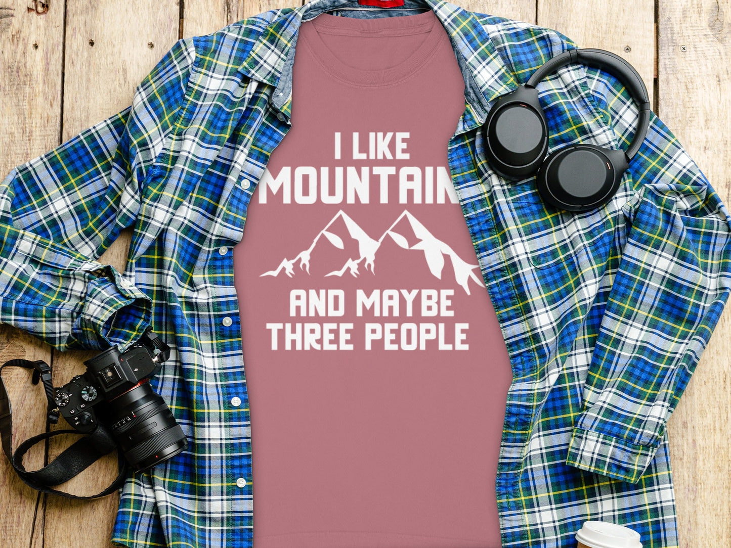 I Like Mountains And Maybe Three People Long Sleeve T-Shirt
