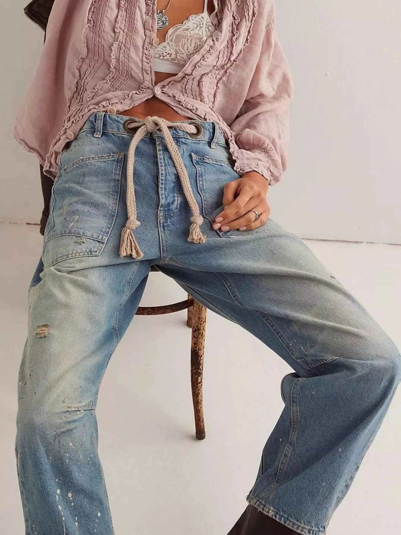Washed Relaxed Fit Jeans