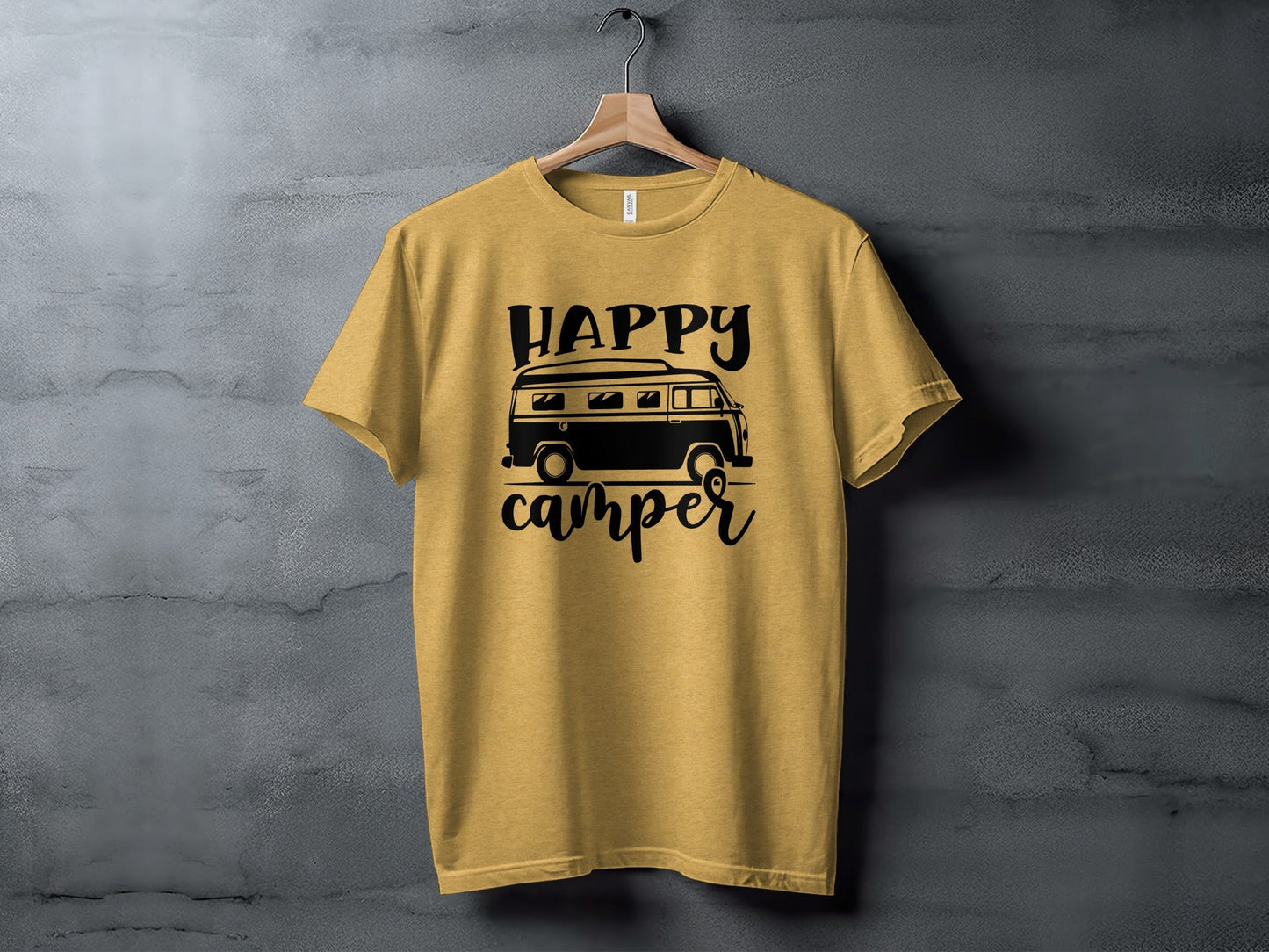 Happy Camper Volkswagen Van Road Trip Vacation T-Shirt