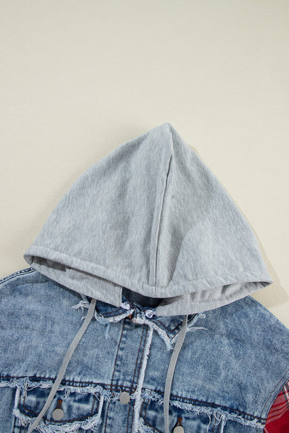 Olivia Hooded Raw Hem Jacket