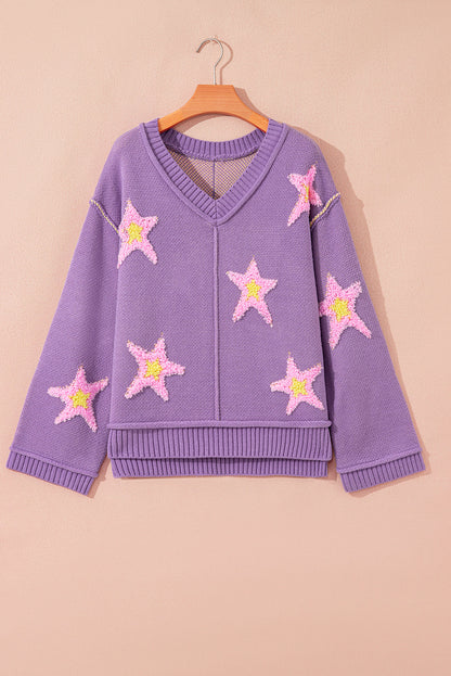 Aubrey Brushed Star Oversize Sweater