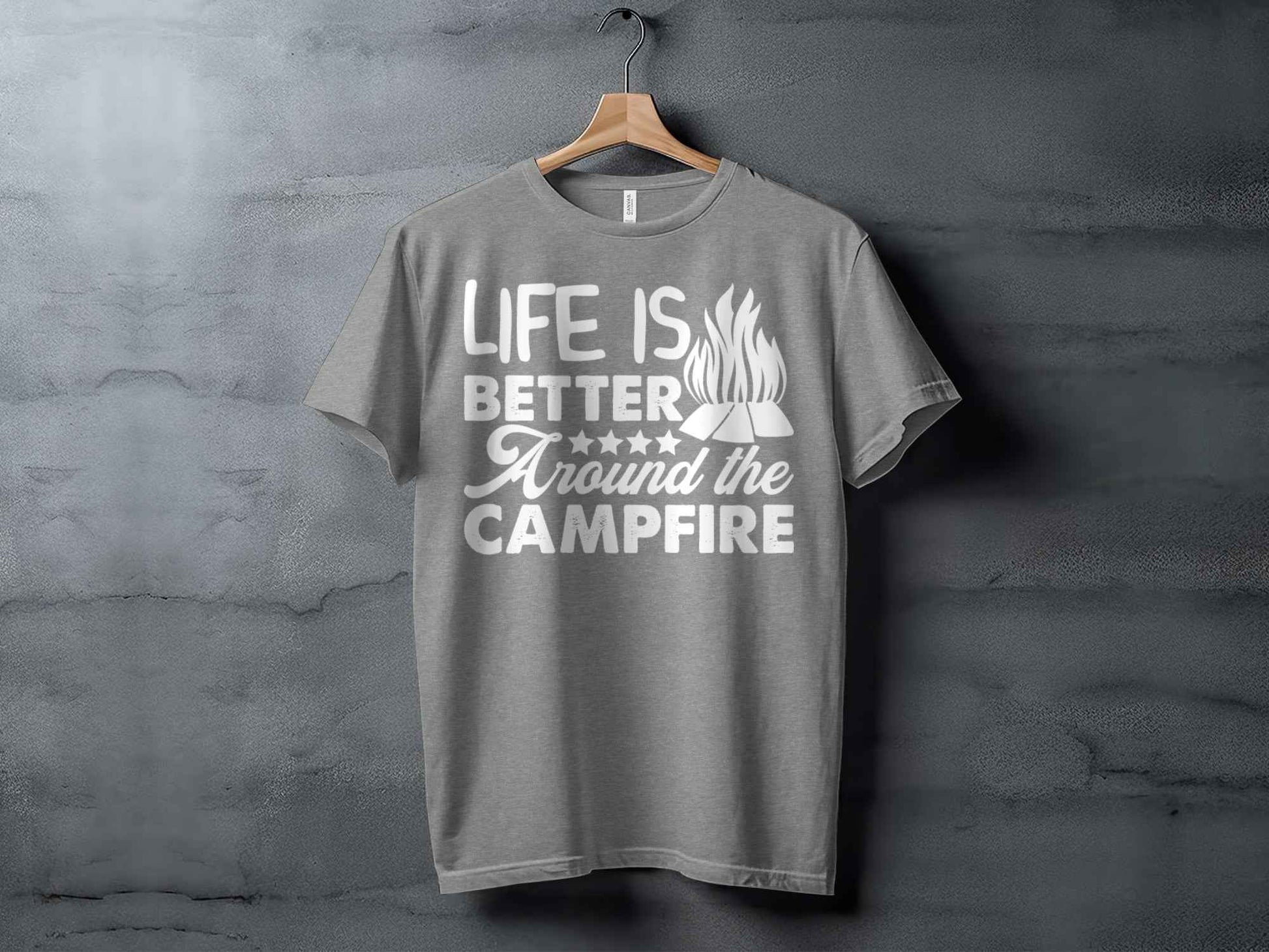 Life Is Better Around The Campfire Graphic Print T-Shirt