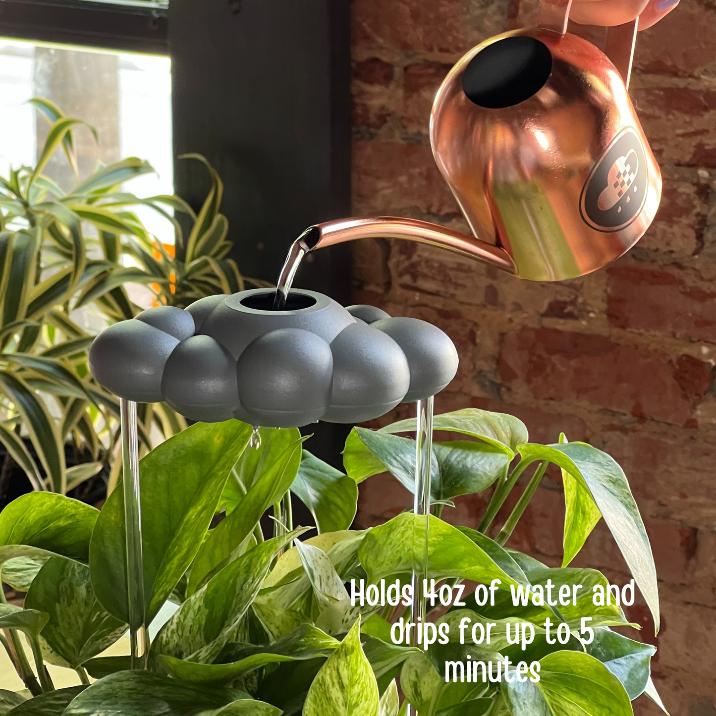 Stormy Dripping Rain Cloud with Lightning Bolt Charm