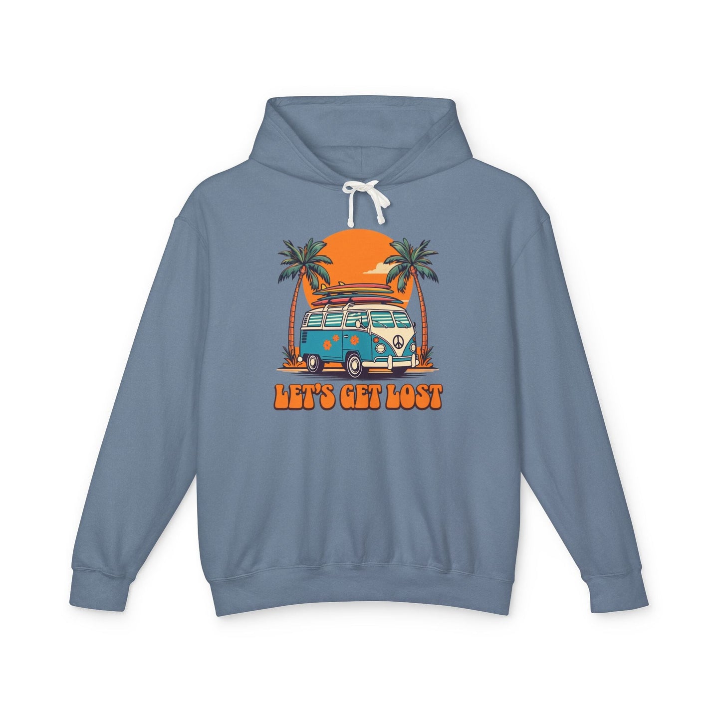 Let's Get Lost Unisex Lightweight Hoodie - Travel Adventure Sweatshirt