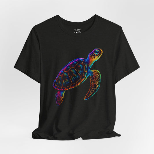 Colorful Turtle T-Shirt - Unisex Ocean Graphic Tee - Eco-Friendly Summer Apparel