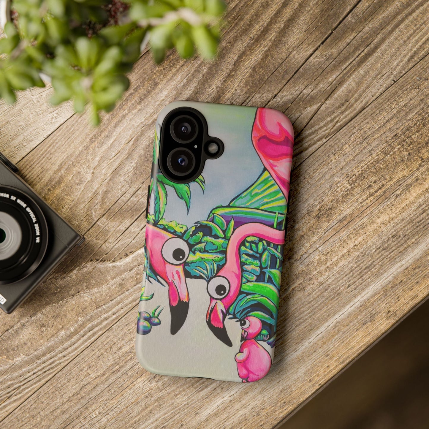 Cyclops Flamingo Family Tough Phone Case