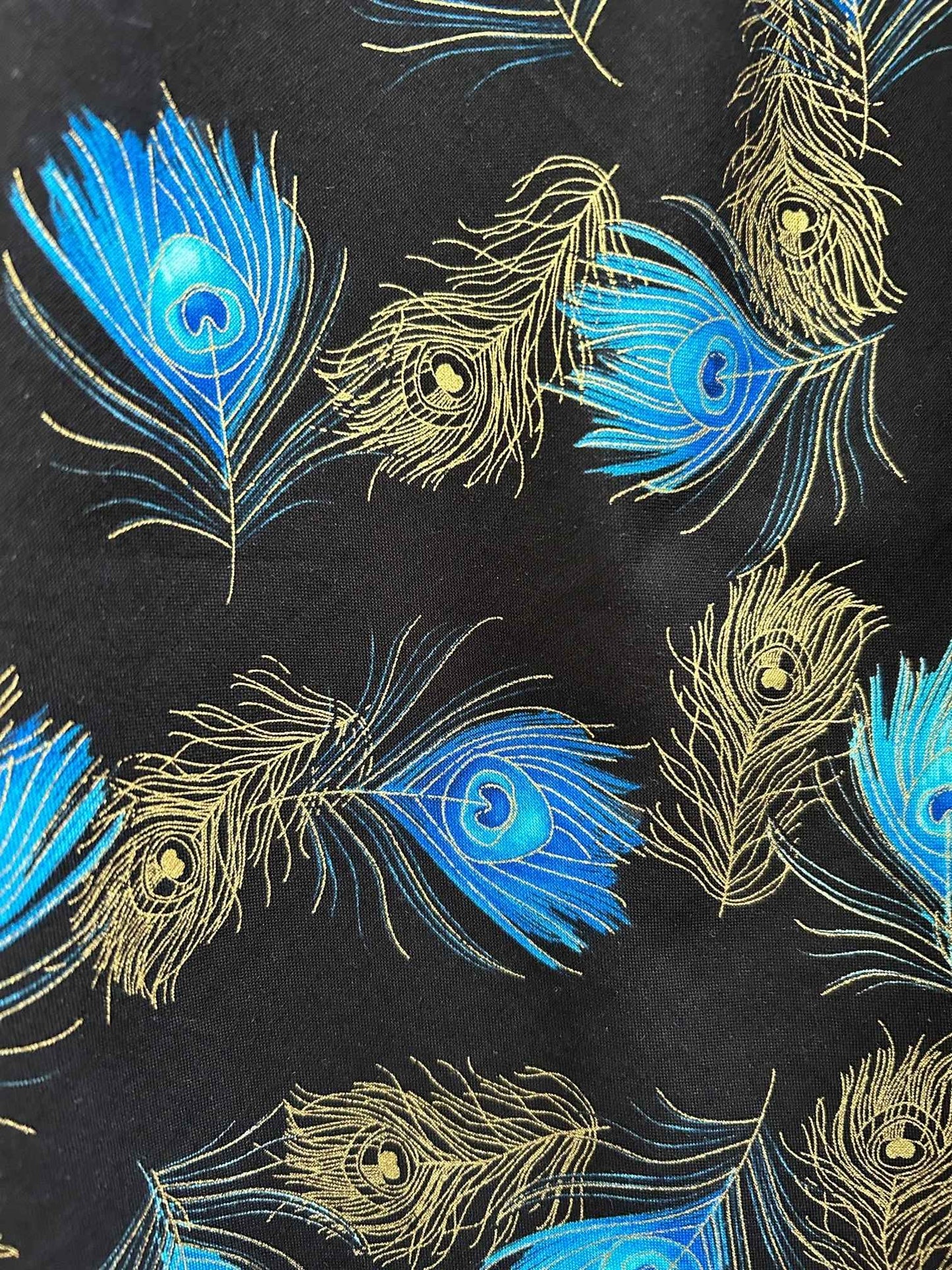 Peacock Feathers Vintage Dress