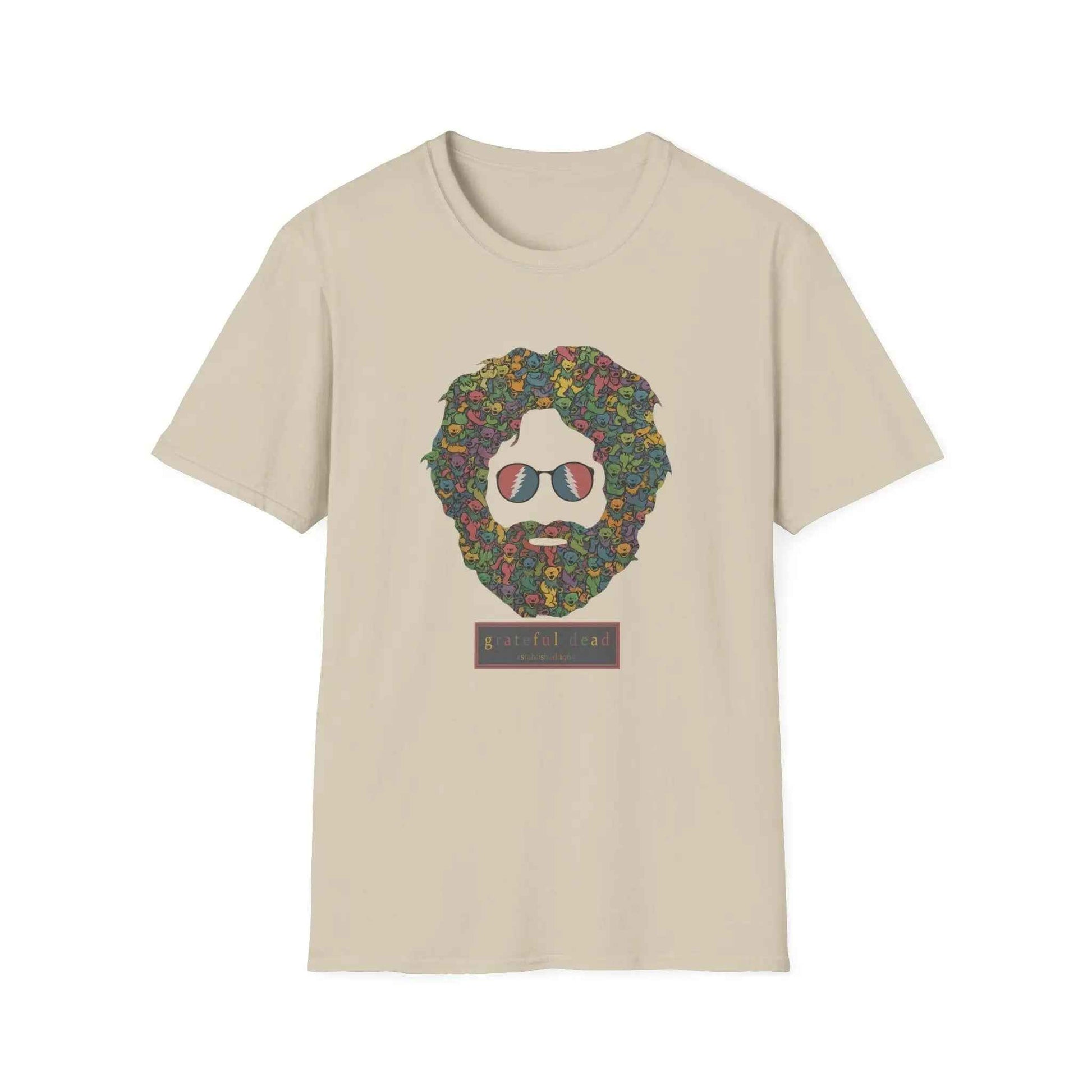 Jerry Garcia Dancing Bears Face - Vineyard Collection Grateful Dead T-Shirt