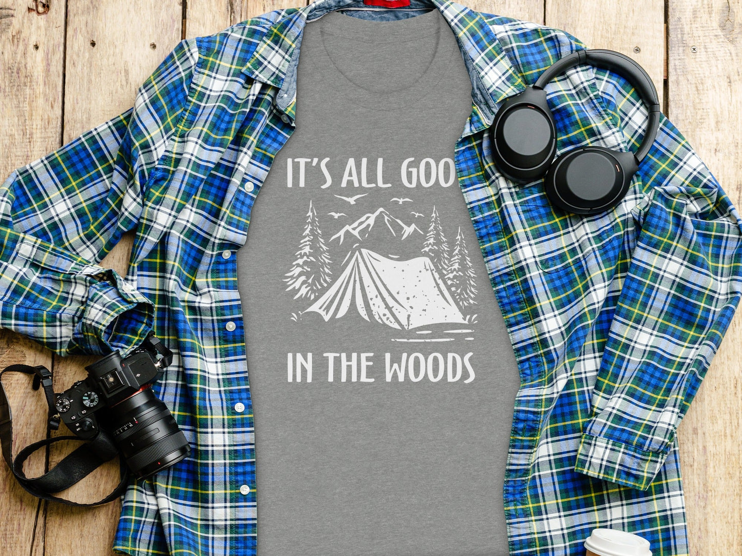 Its All Good In The Woods Camping Graphic Art T-Shirt