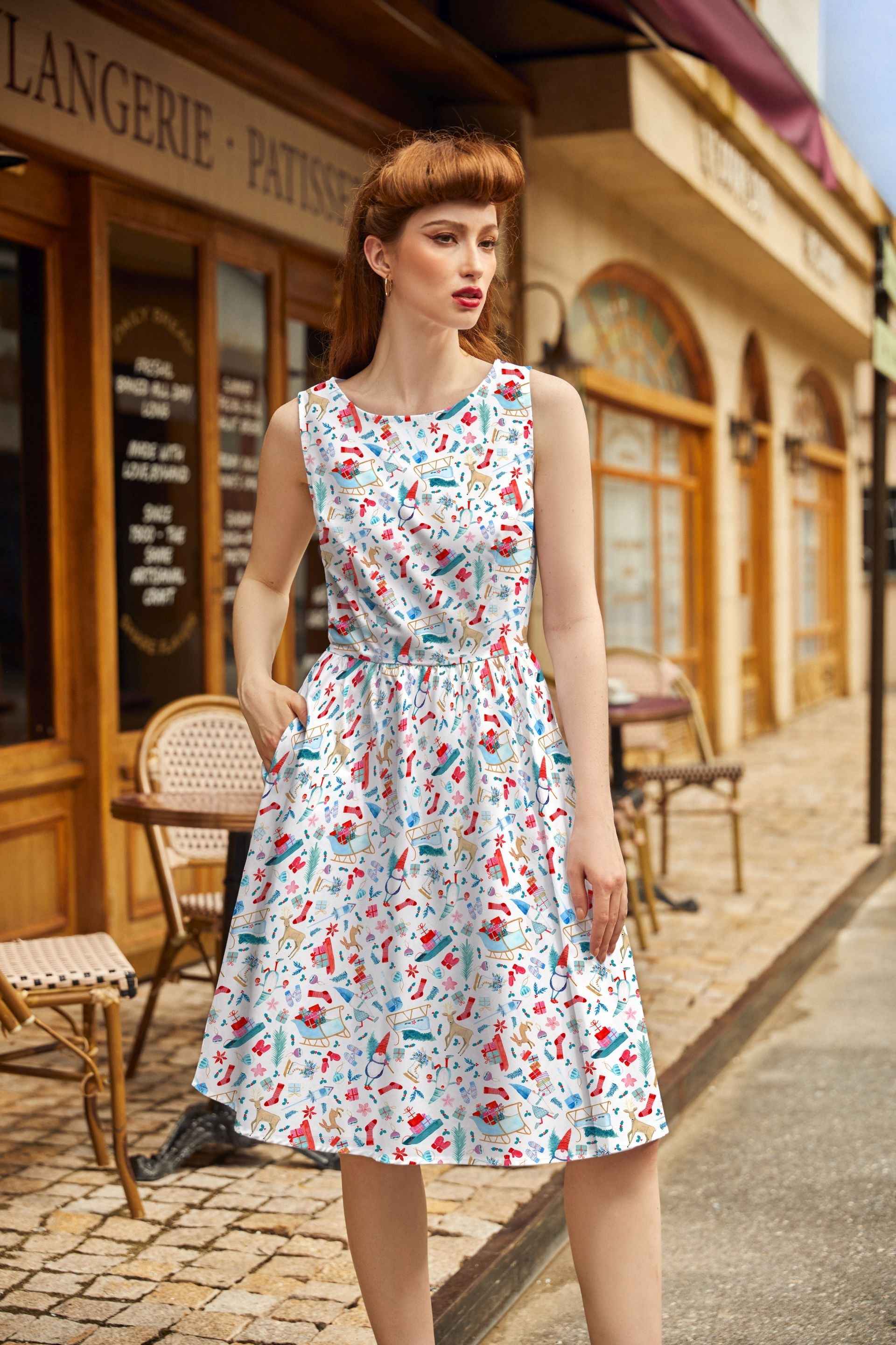 Winter Cheer Vintage Dress