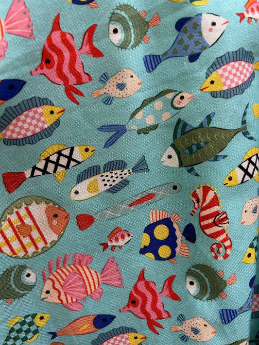 Colorful Fish Skater Skirt