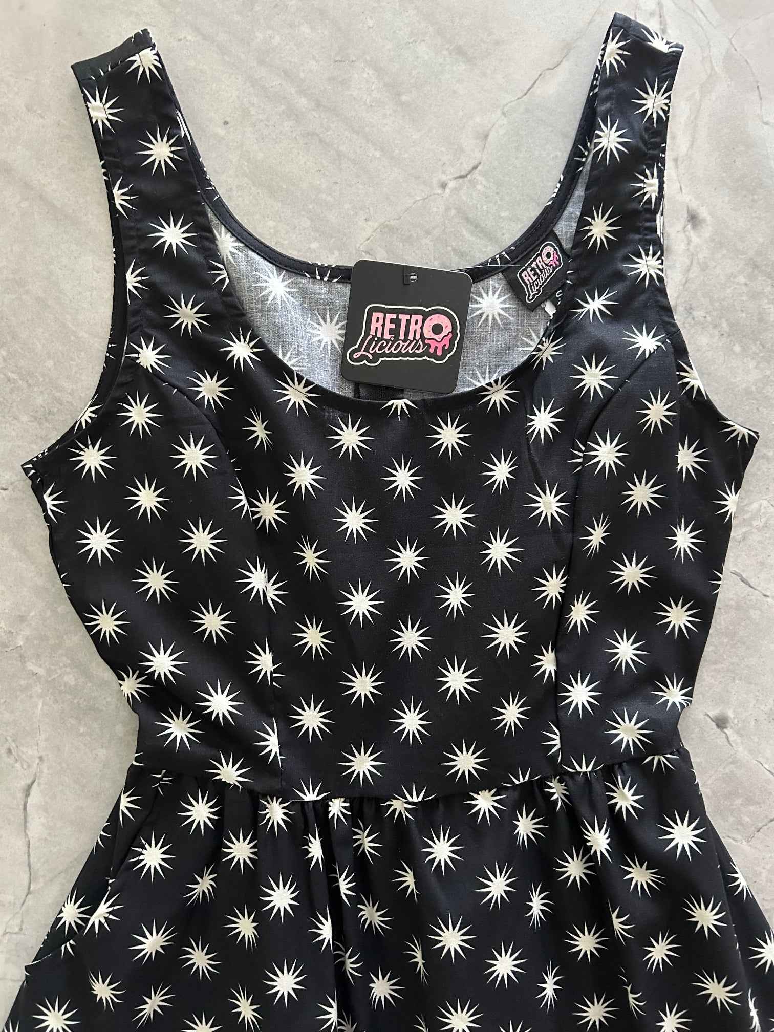 Starburst Shorter Length Fit & Flare Dress