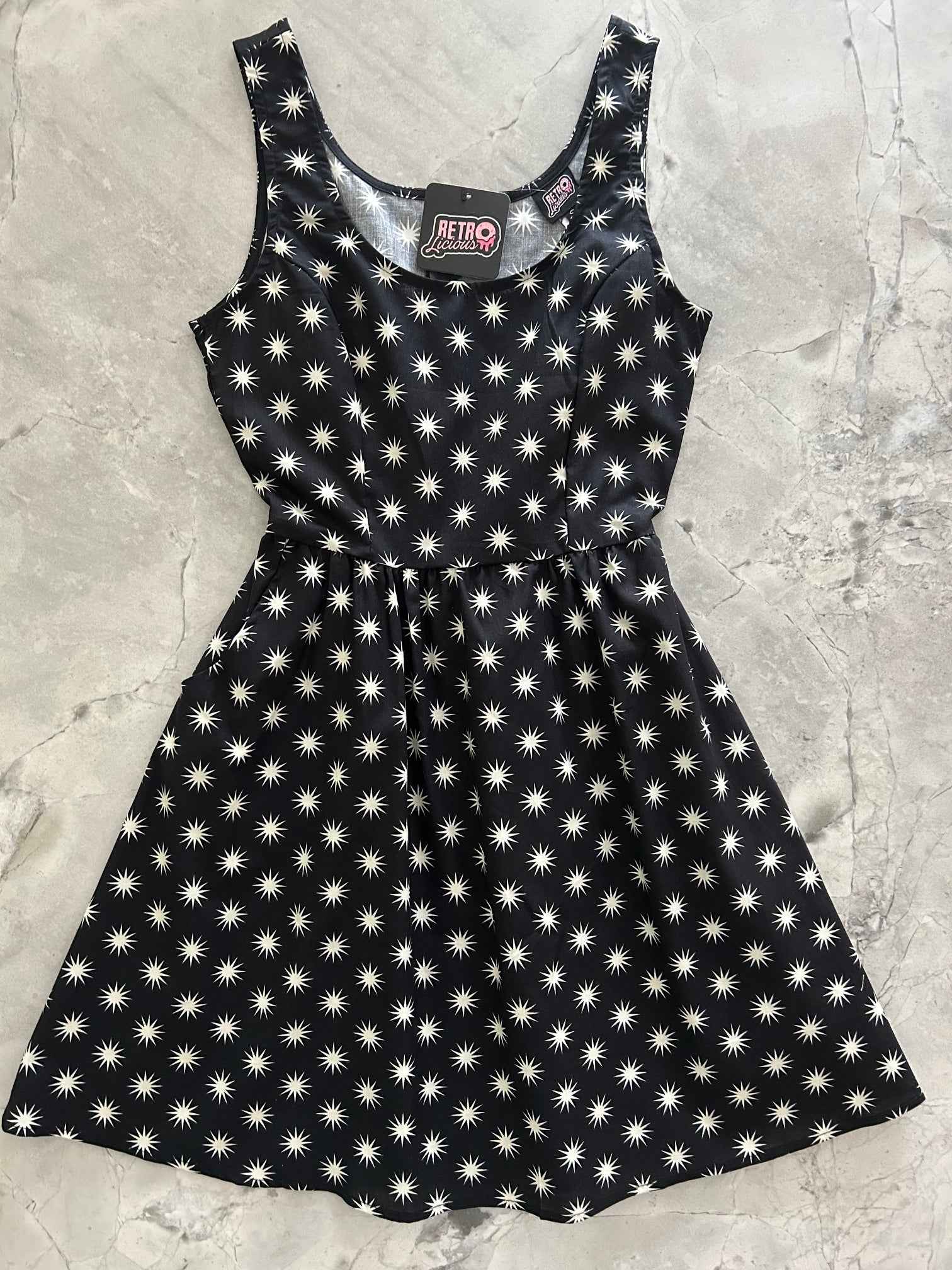 Starburst Shorter Length Fit & Flare Dress
