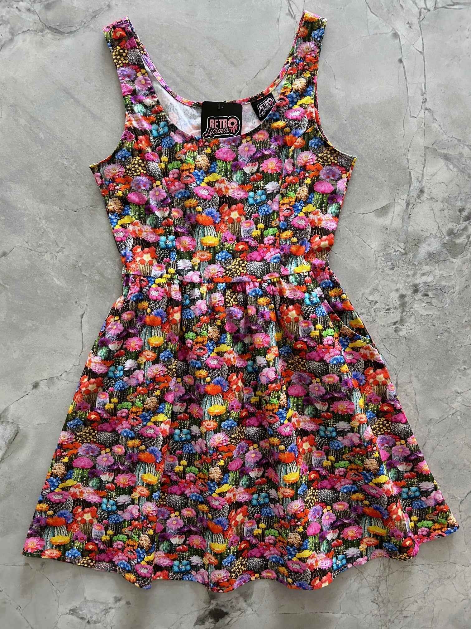 Desert Blooms Shorter Length Fit & Flare Dress