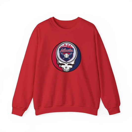 Atlanta Braves Original Stealie Grateful Dead Crewneck Grateful Dead Sweatshirt