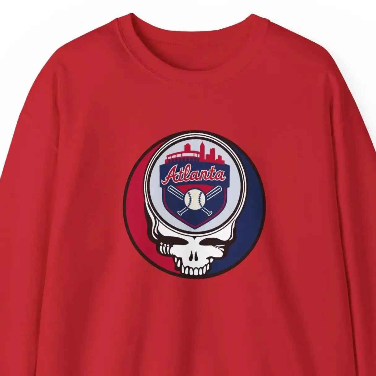 Atlanta Braves Original Stealie Grateful Dead Crewneck Grateful Dead Sweatshirt