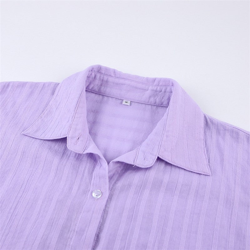 Women's Cotton Long Sleeve and Shorts Two-Piece Pajama Set