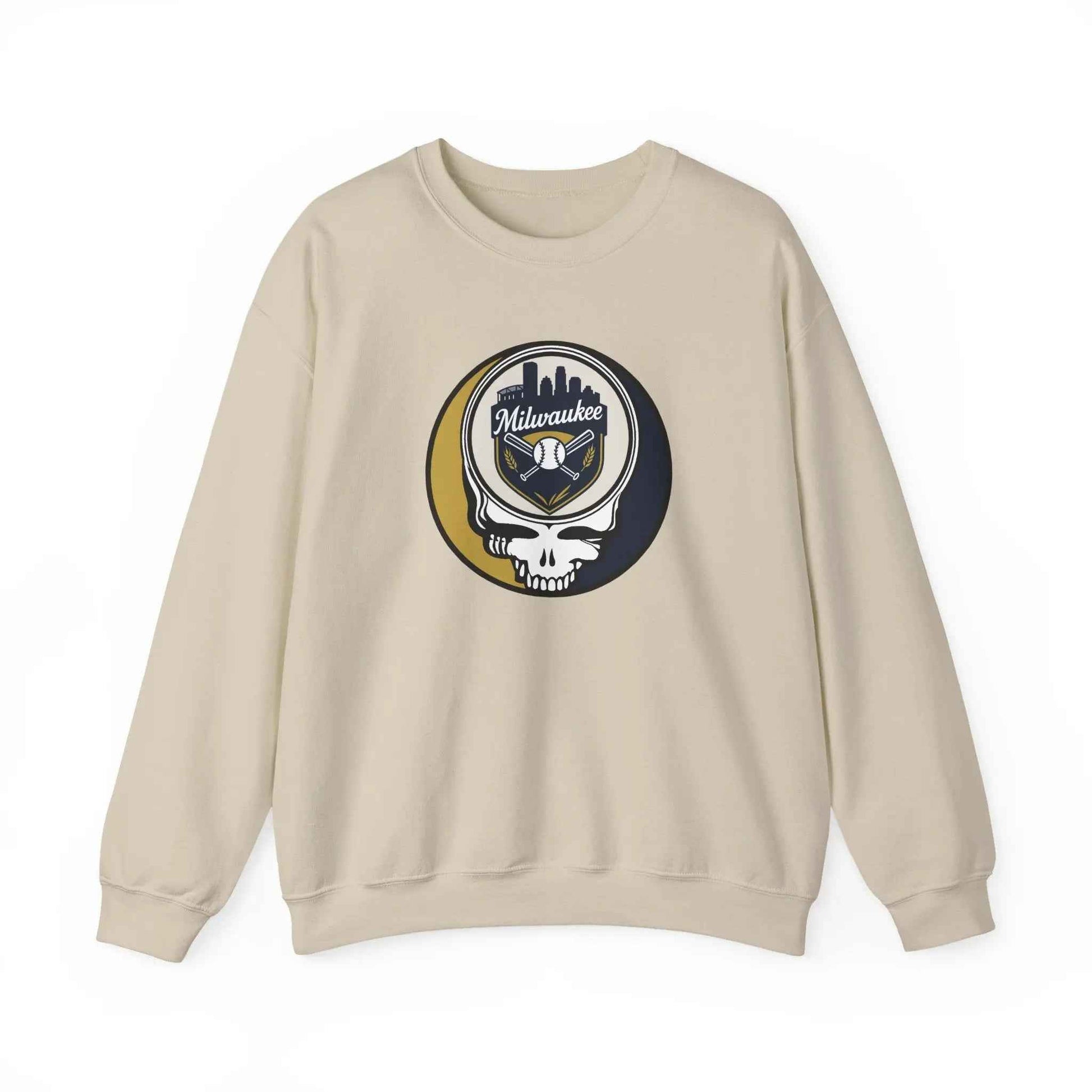Milwaukee Brewers Original Stealie Grateful Dead Crewneck Grateful Dead Sweatshirt