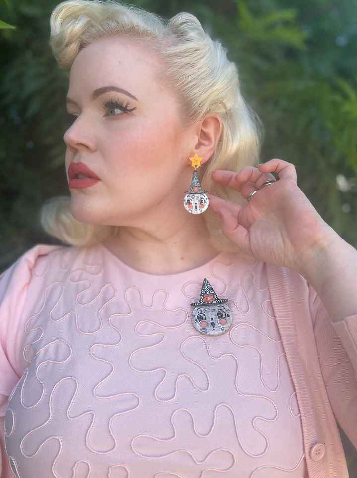 Bloomin' Luna Witch Brooch by Lipstick & Chrome
