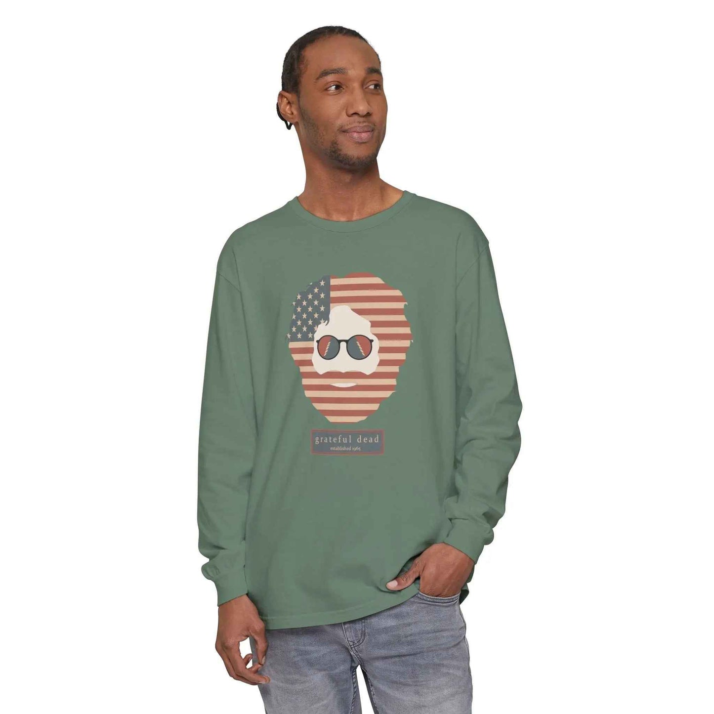 Stars & Stripes Jerry Vineyard Collection Garment-Dyed Long Sleeve T-Shirt
