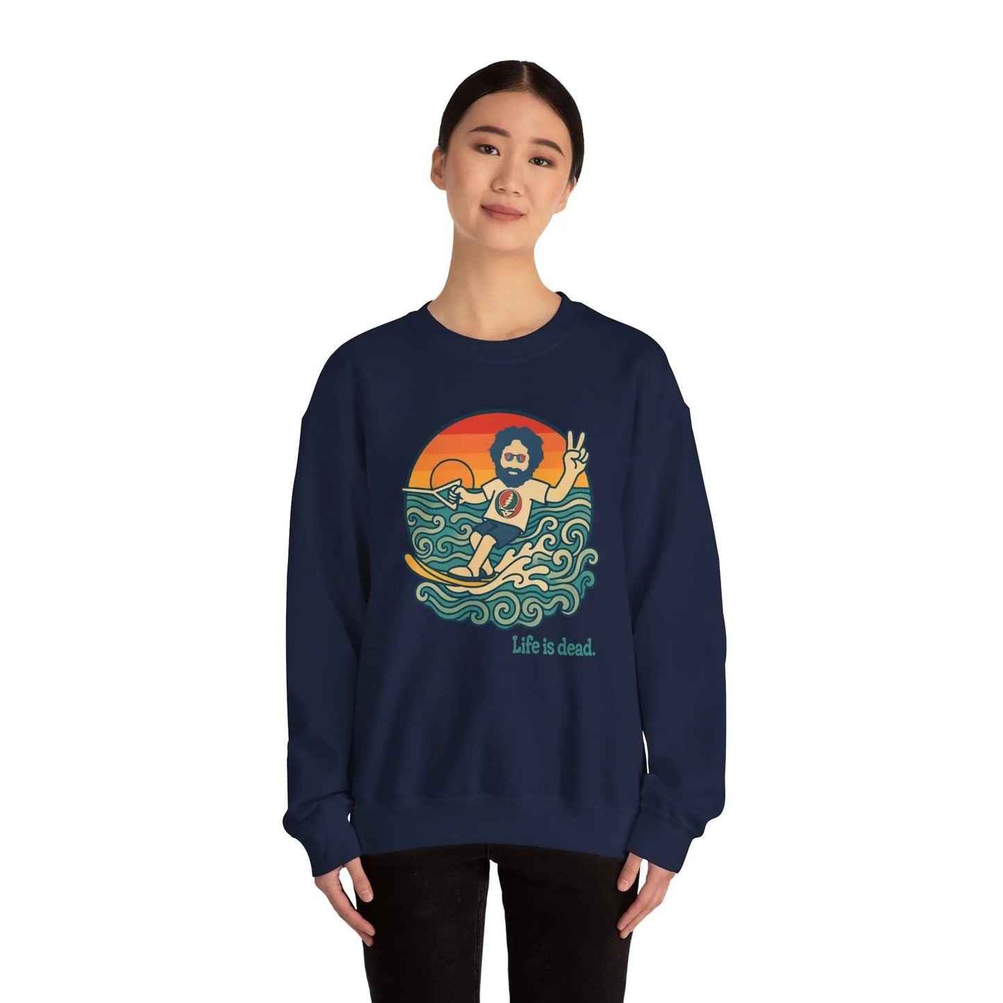 Waterskiin' Jerry Life is dead.® Crewneck