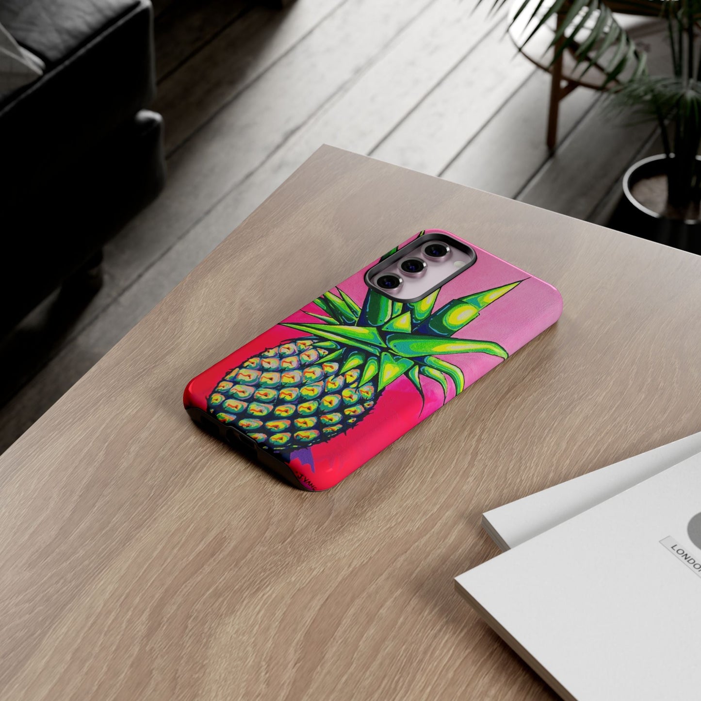 Neon Pineapple Tough Phone Case