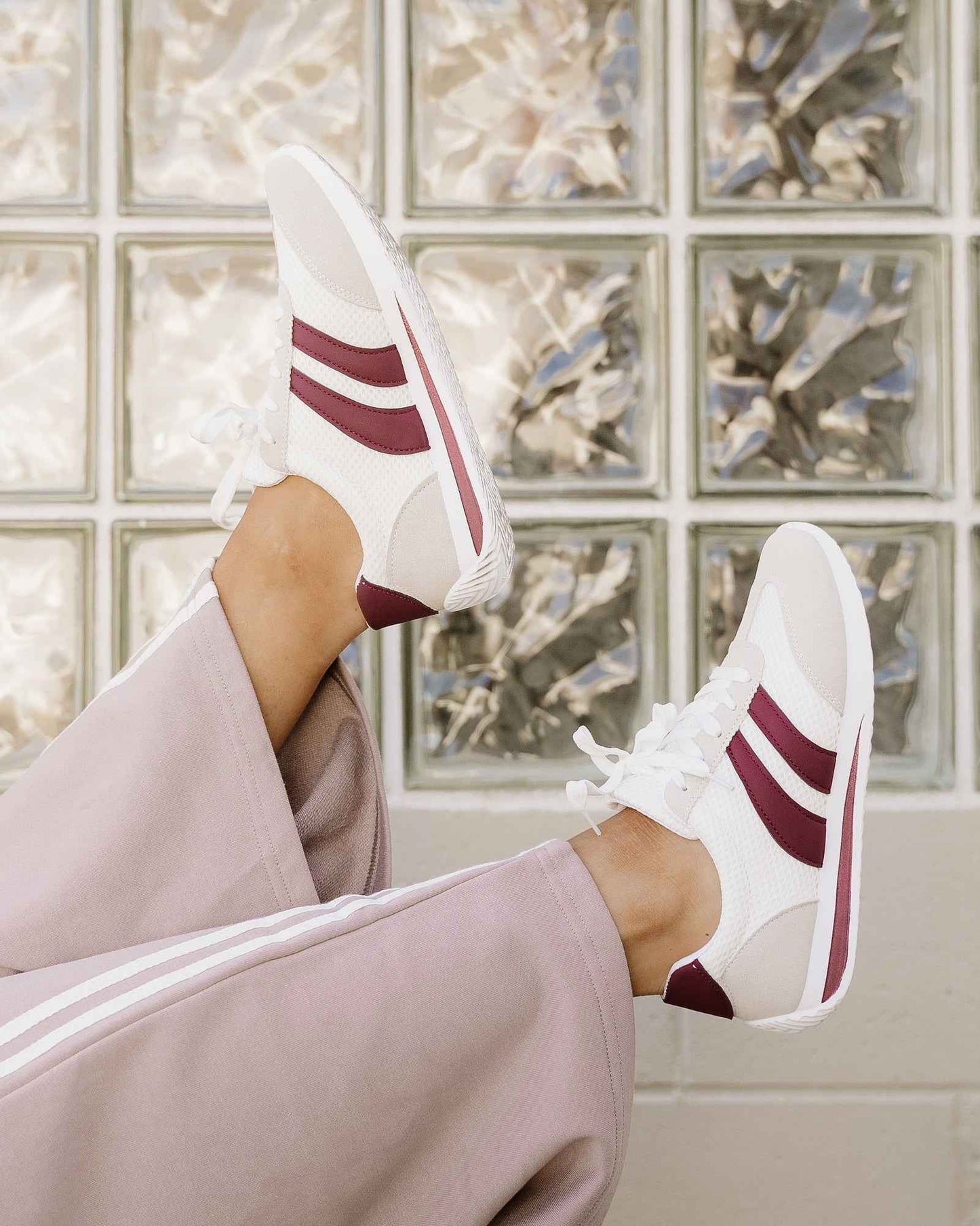 Layla Patchwork Breathable Lace Up Sneakers