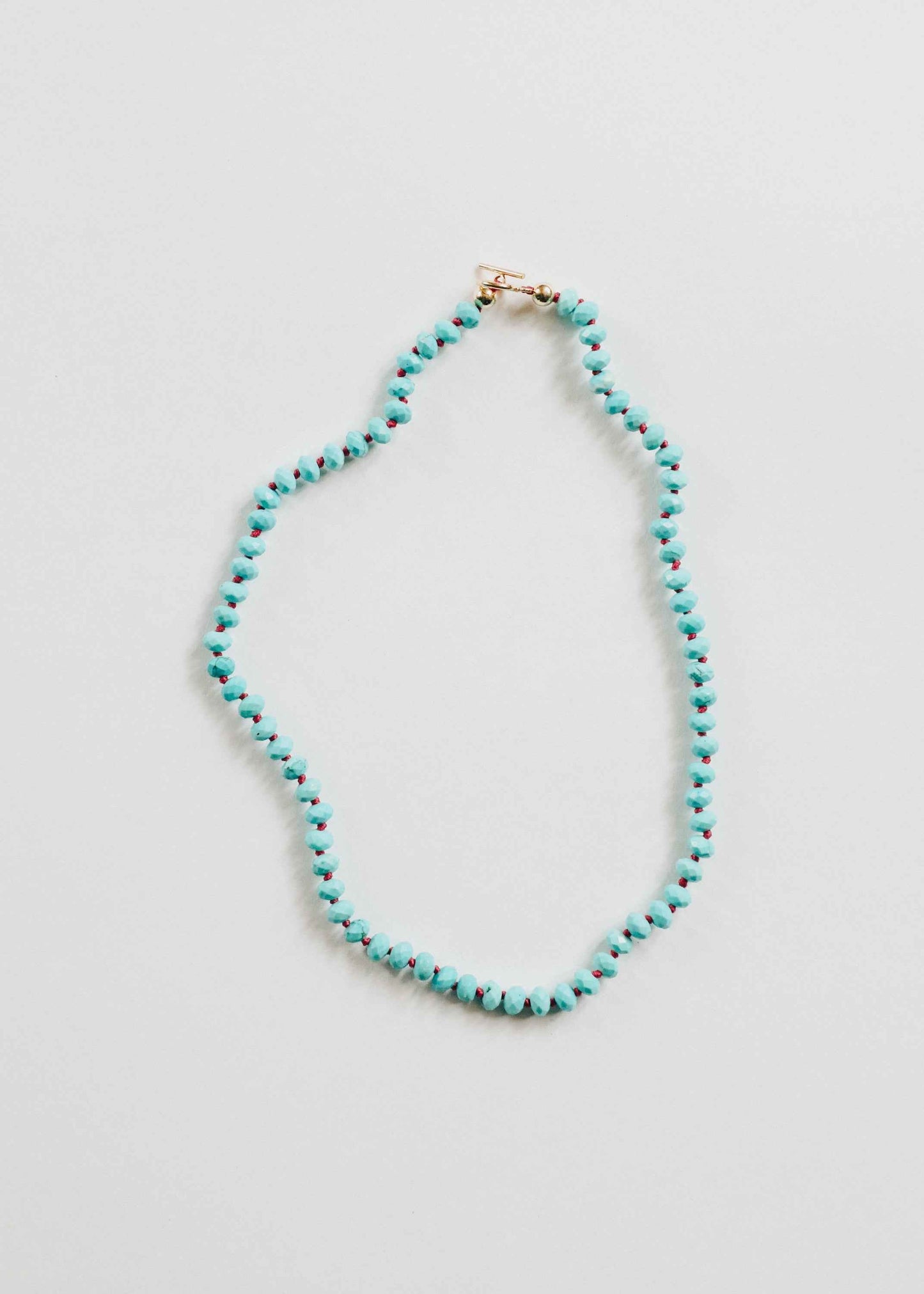 Turquoise + 14k Gold Filled Toggle || Gemstone Necklace
