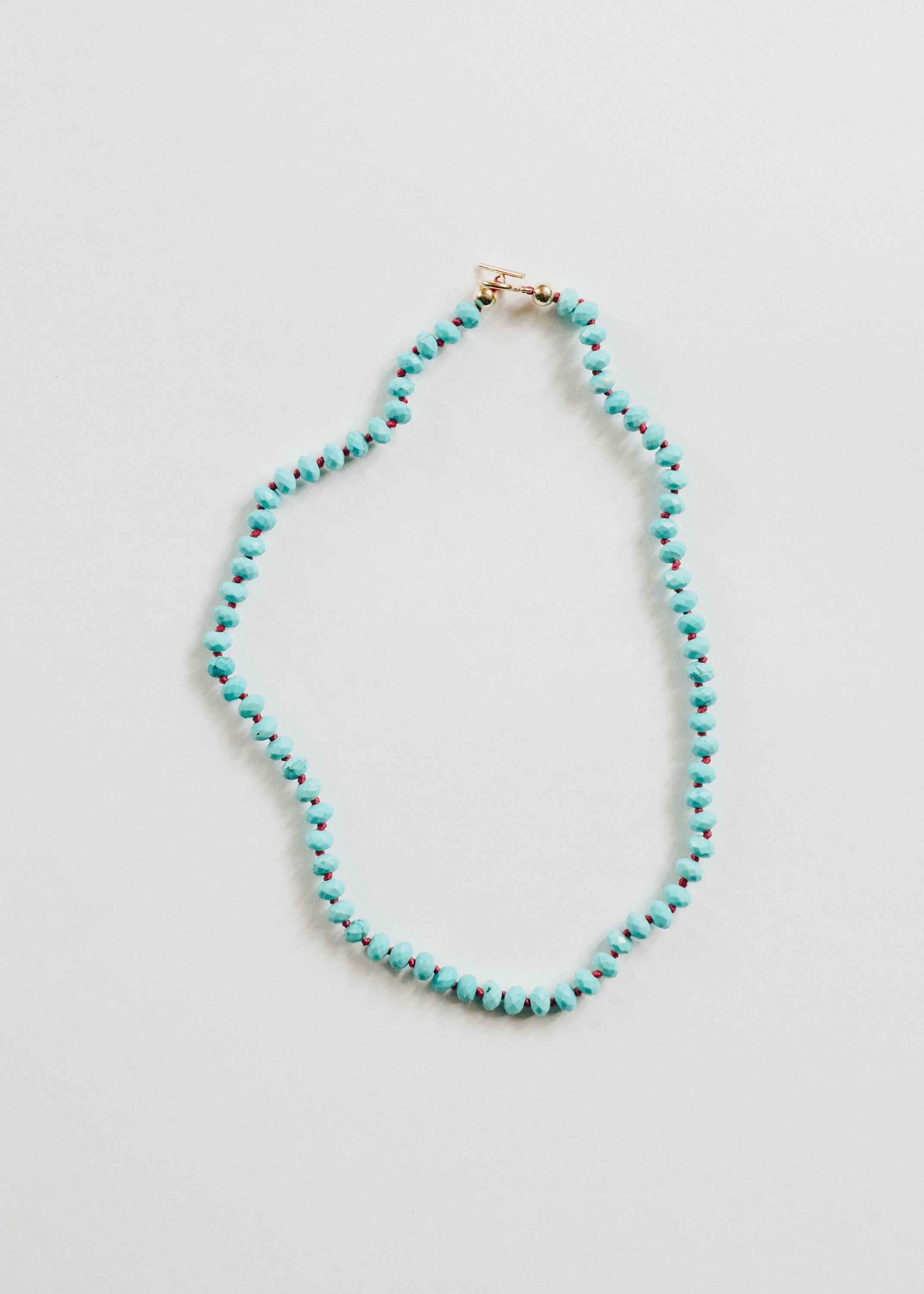 Turquoise + 14k Gold Filled Toggle || Gemstone Necklace