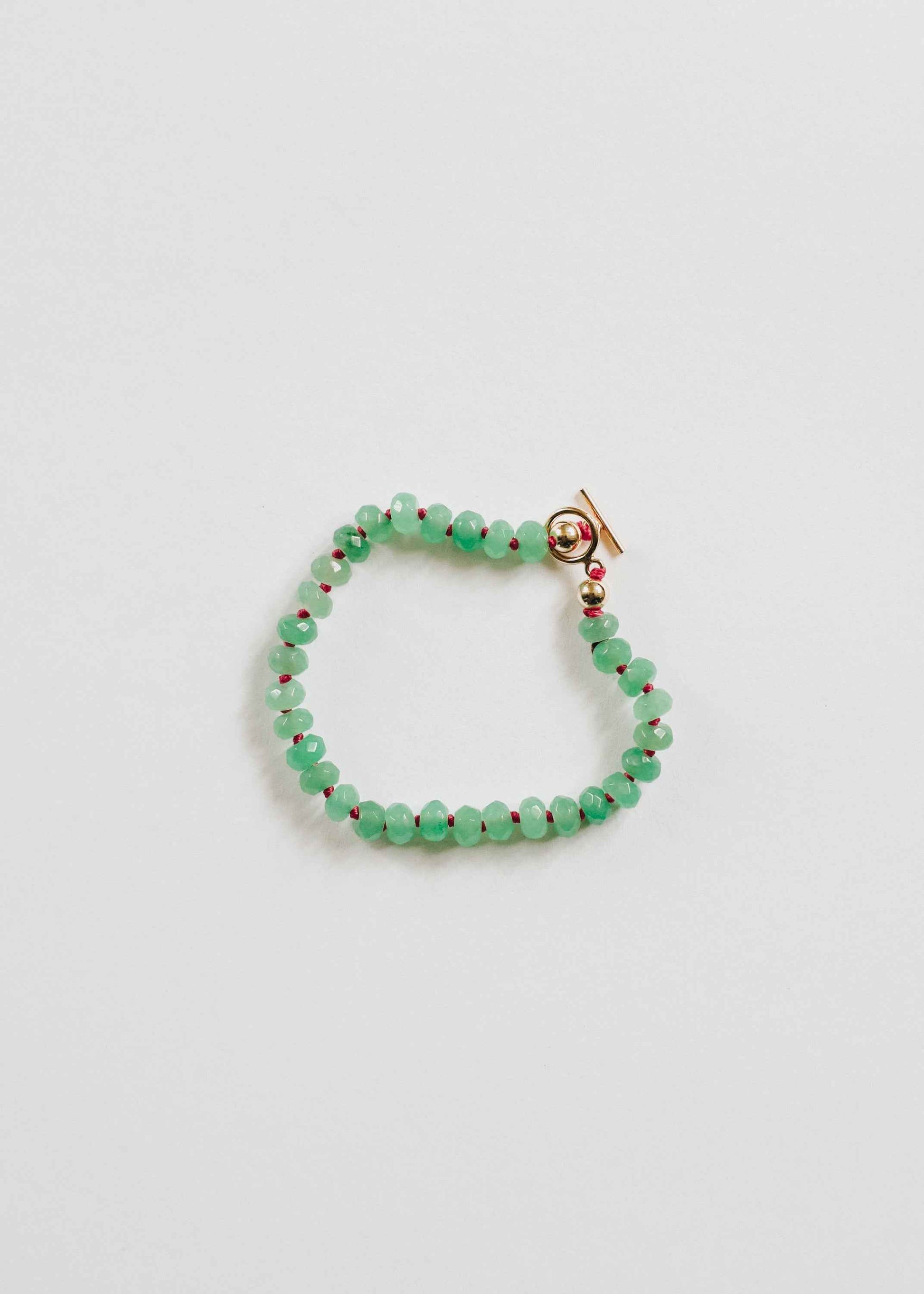 Natural Aventurine + 14k Gold Filled Toggle || Gemstone Bracelet or Anklet