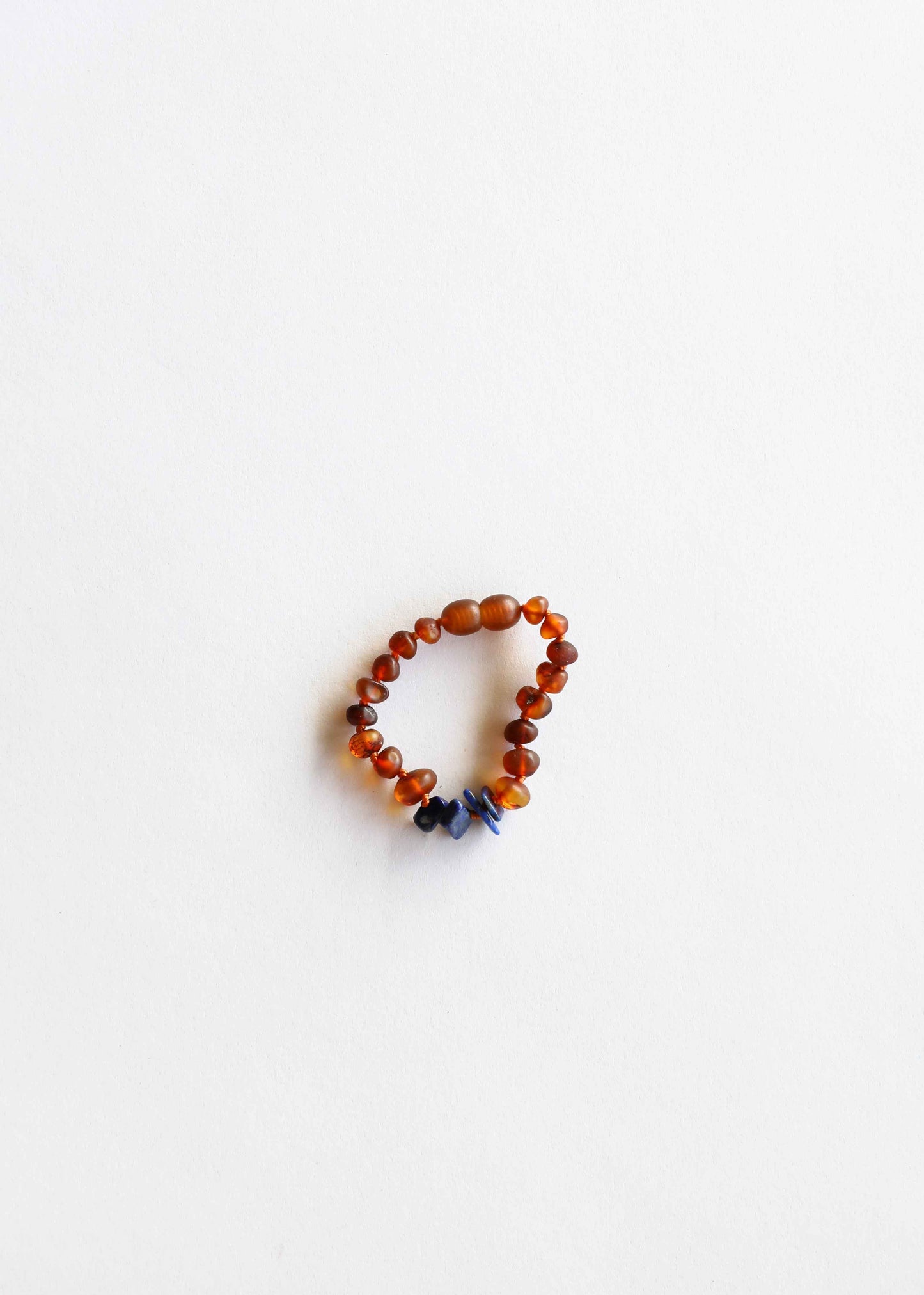 Raw Cognac Baltic Amber + Lapis Lazuli || Bracelet Set