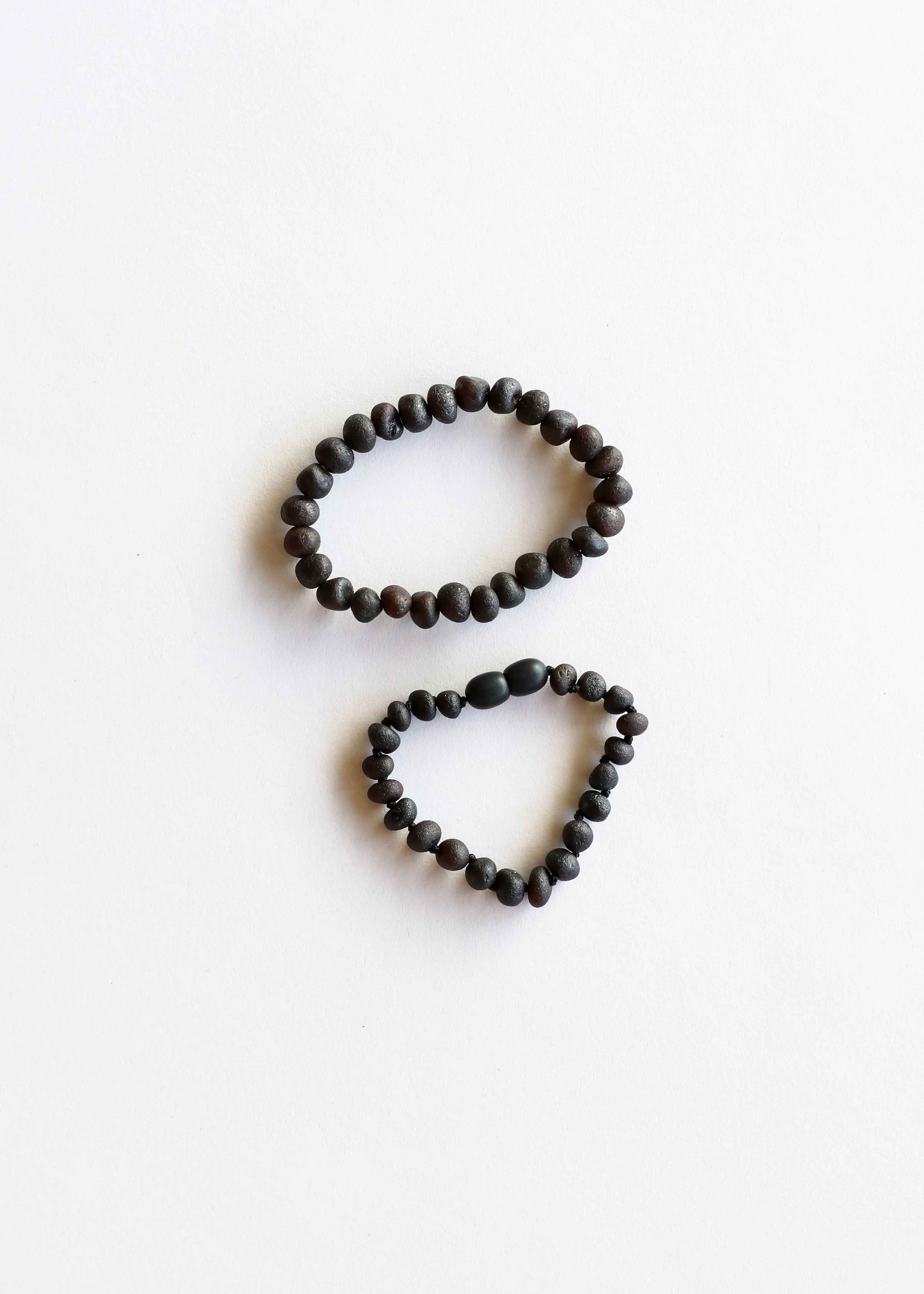 Raw Black Baltic Sea Amber || Anklet or Bracelet