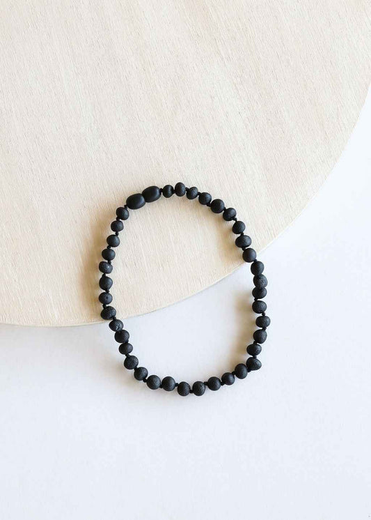 Raw Black Baltic Amber || Necklace