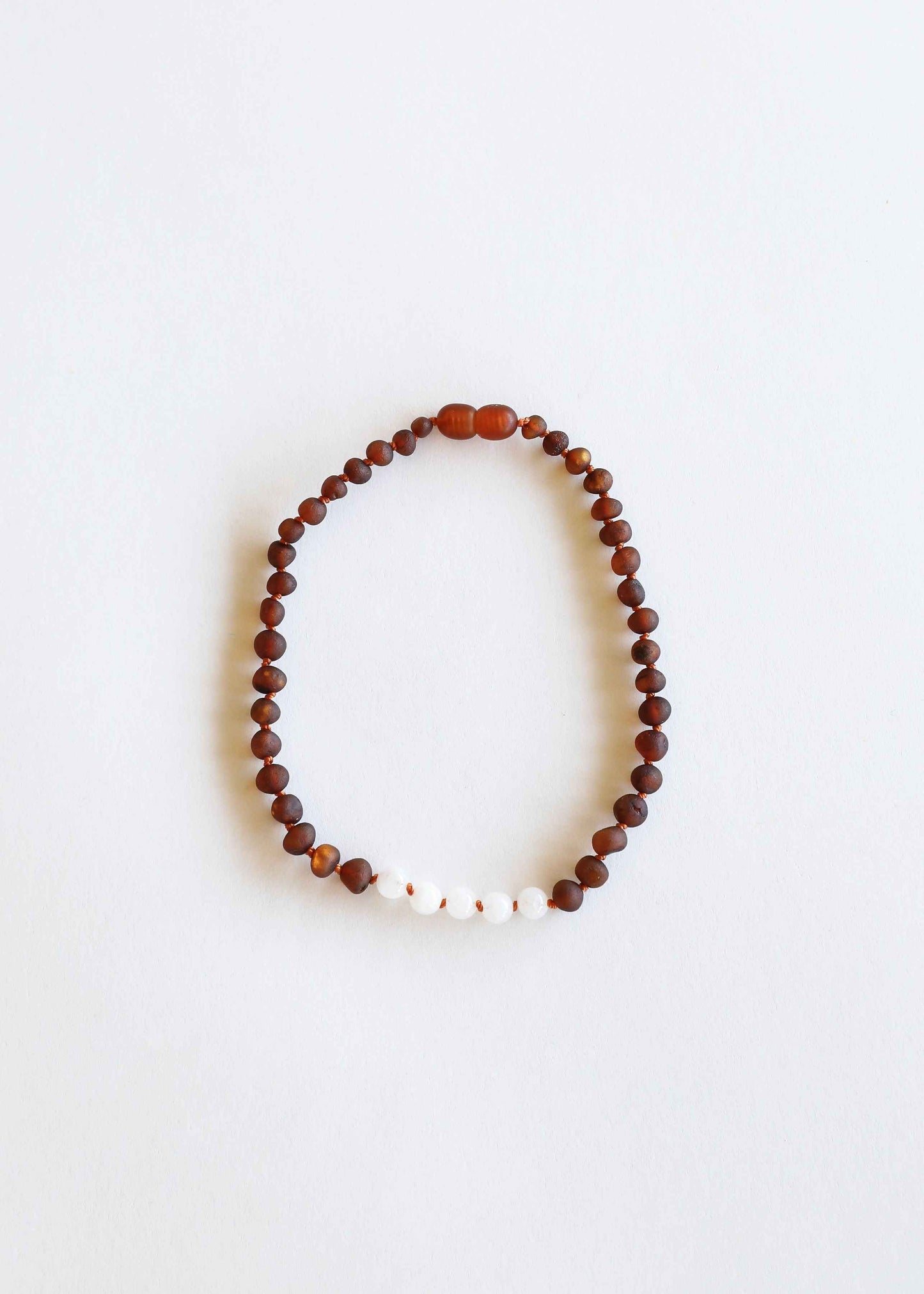 Raw Cognac Baltic Amber + Moonstone || Necklace Set