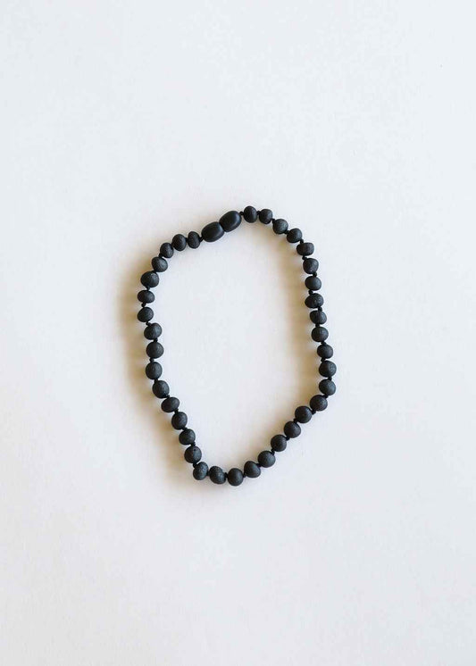 Raw Black Baltic Amber || Necklace