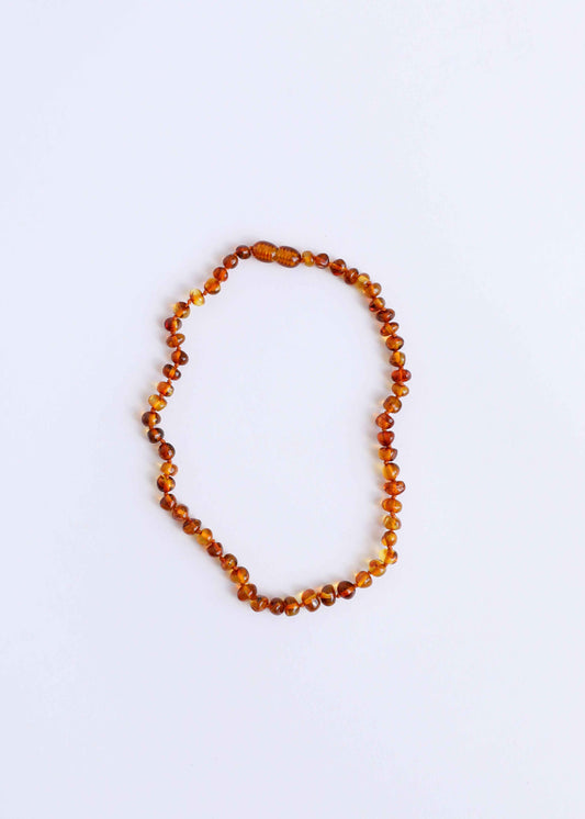 Polished Cognac Baltic Amber || Necklace