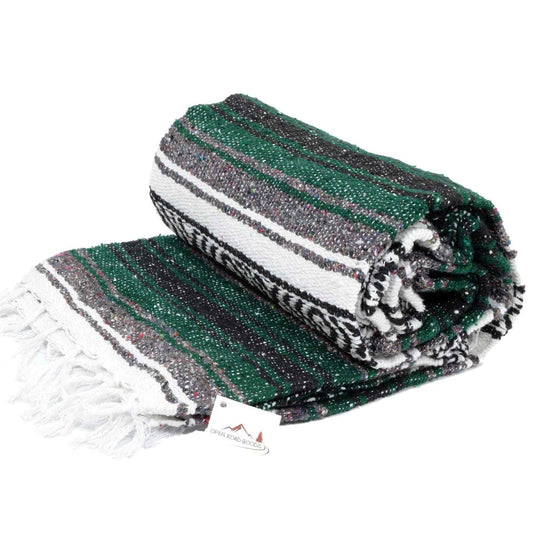Green Mexican Falsa Yoga Blanket