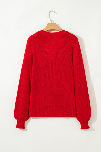 Evelyn Knit Drop Shoulder Sweater