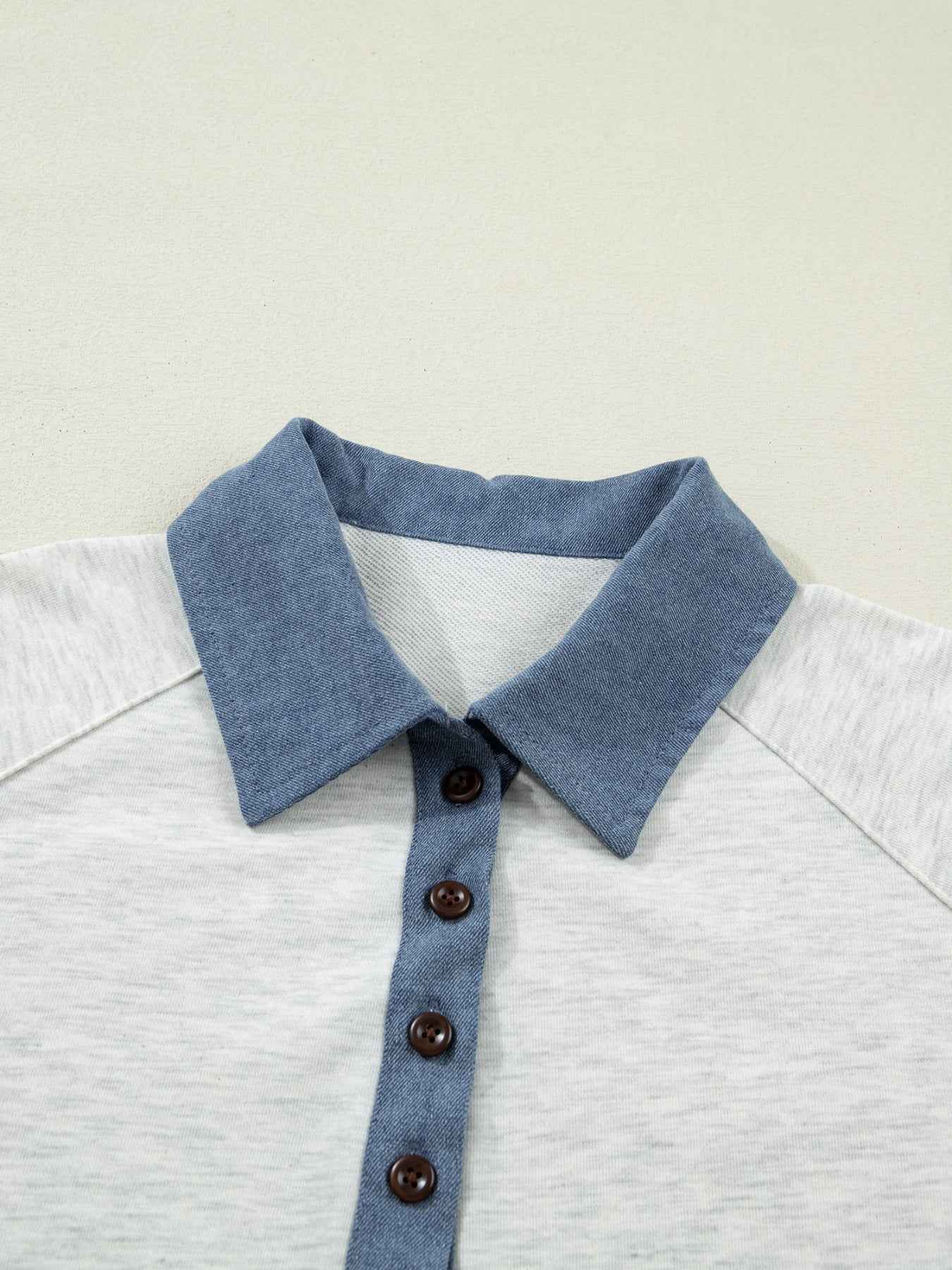 Contrast Trim Button Detail Top