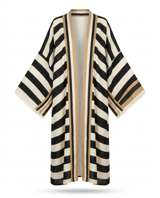 Wanderlust Striped Boho Kimono