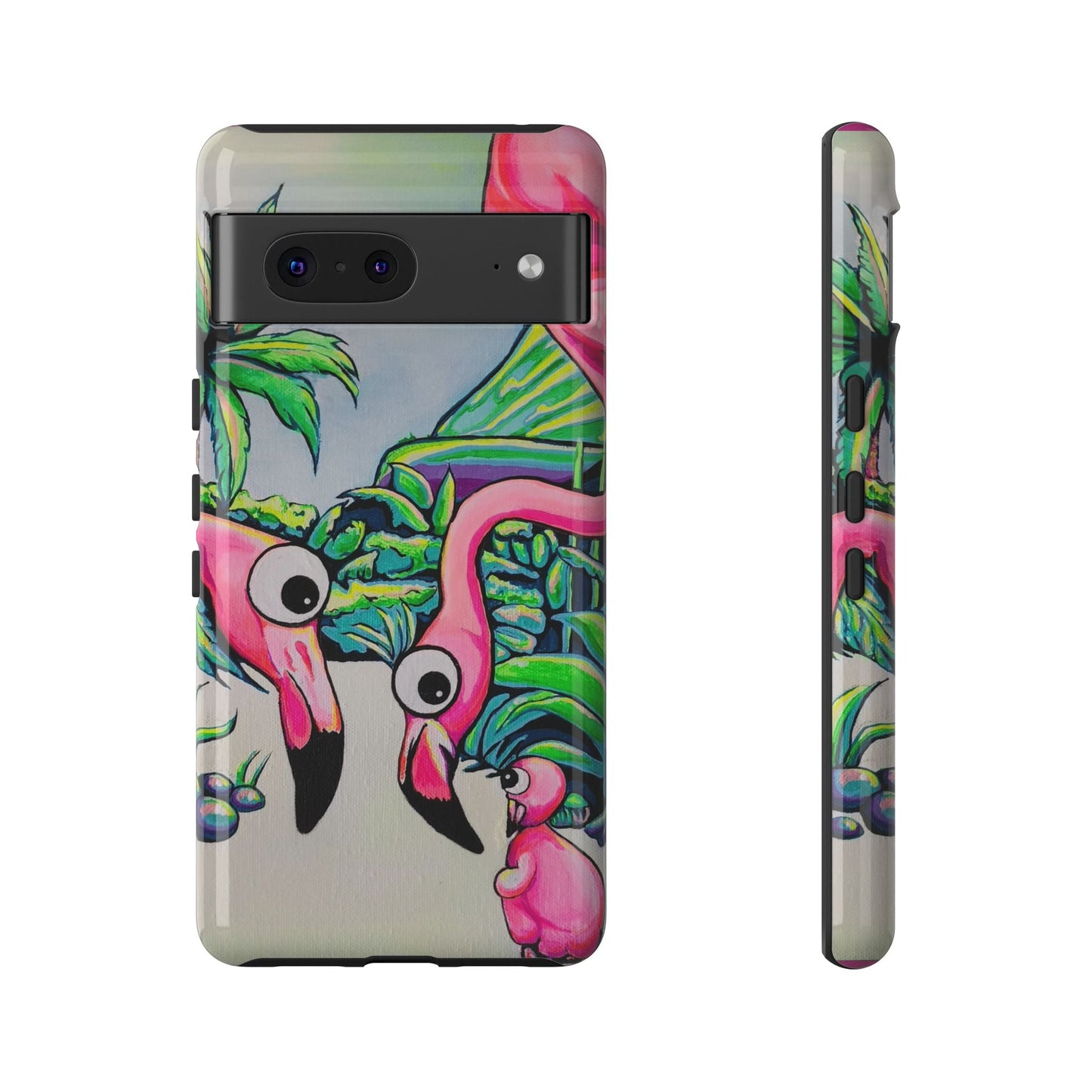 Cyclops Flamingo Family Tough Phone Case