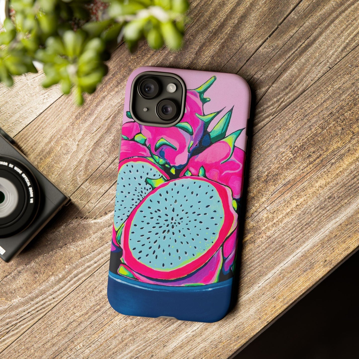 Neon Pink Dragon Fruit Tough Phone Case