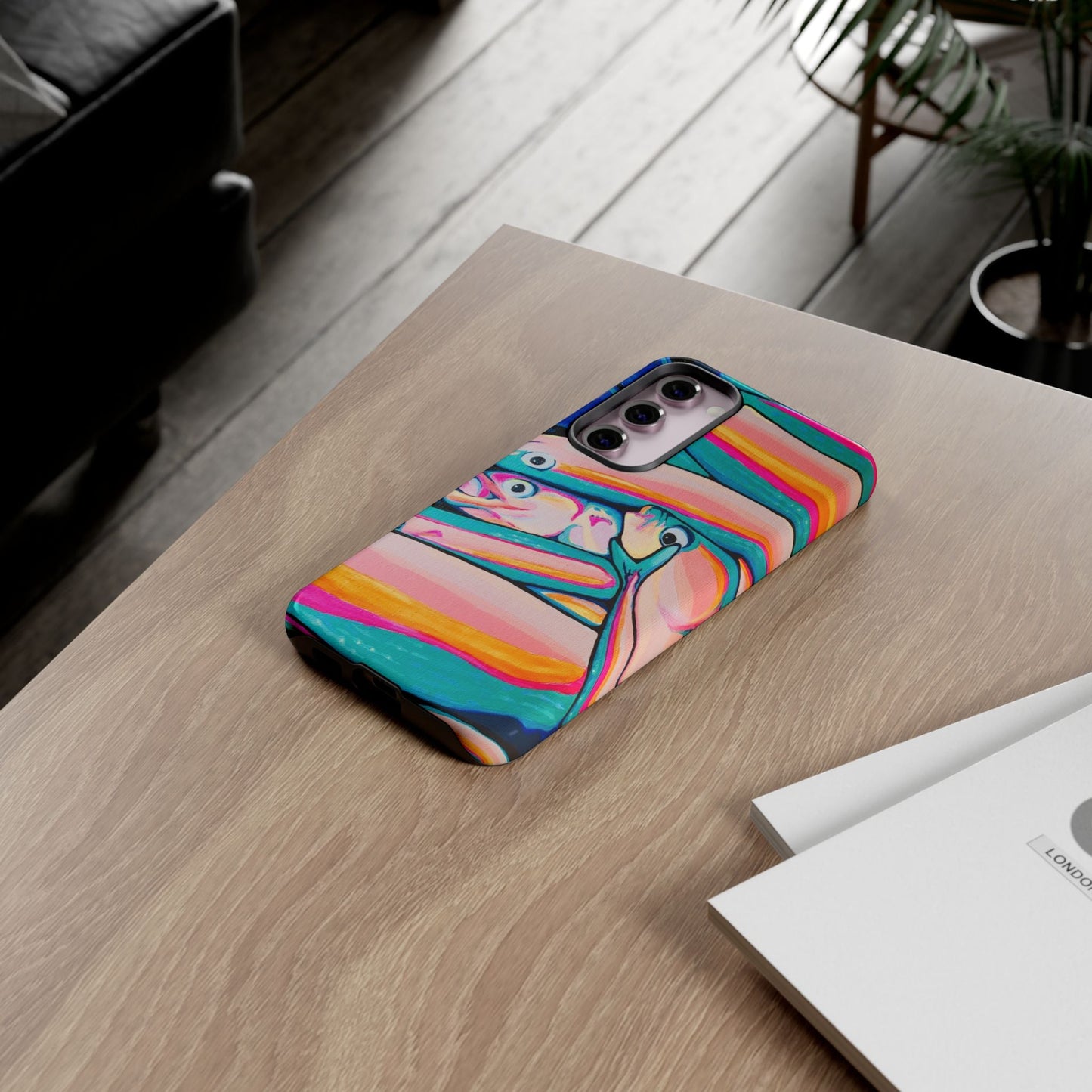 Neon Fish Tough Phone Case