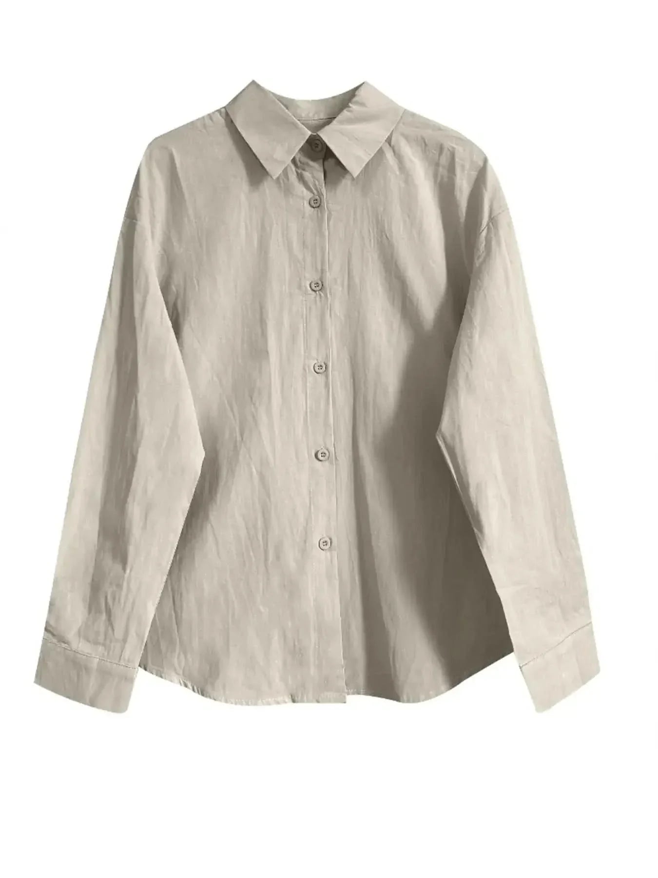 Oversized Button Up Long Sleeve Shirt For Casual Wear