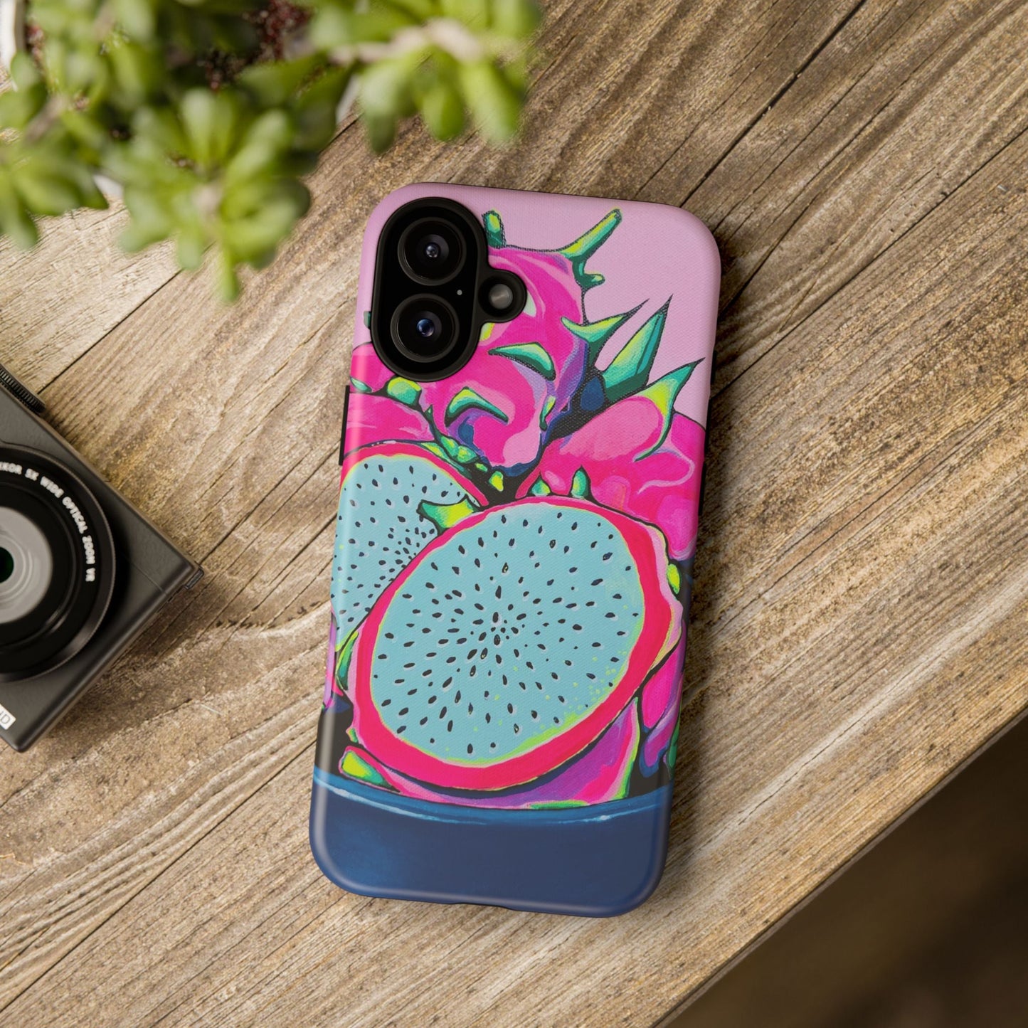 Neon Pink Dragon Fruit Tough Phone Case