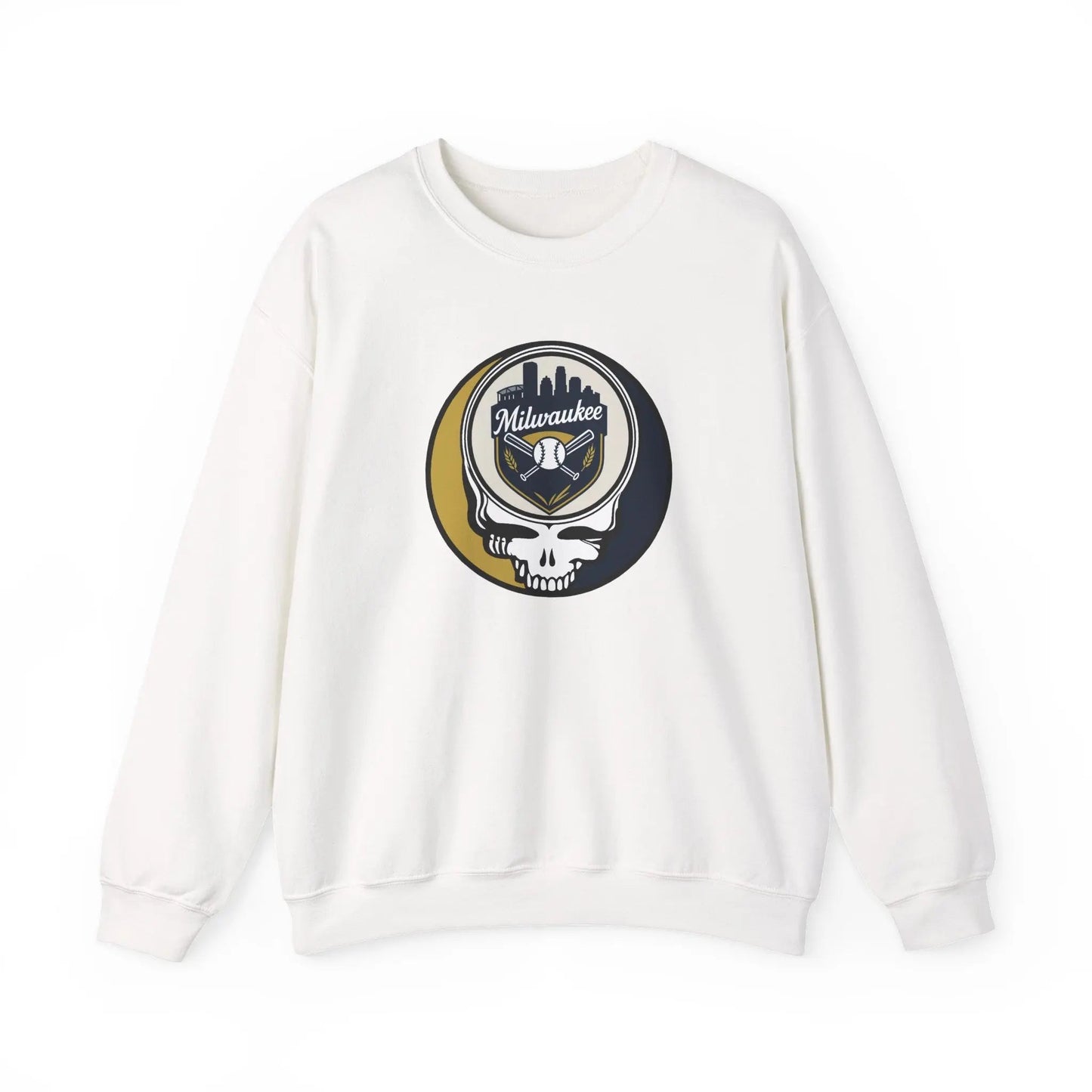 Milwaukee Brewers Original Stealie Grateful Dead Crewneck Grateful Dead Sweatshirt