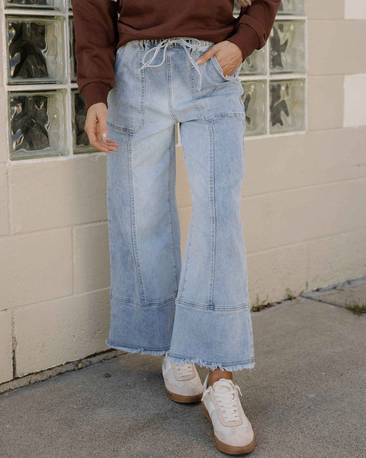 Beau Wide Leg Jeans - Light Wash