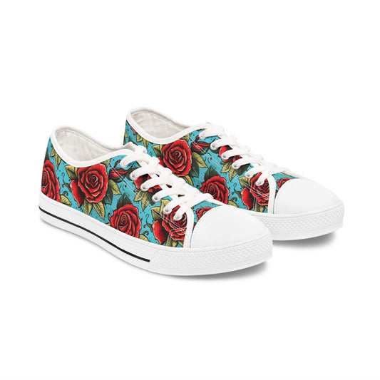 Rose Tattoo Low Top Sneakers